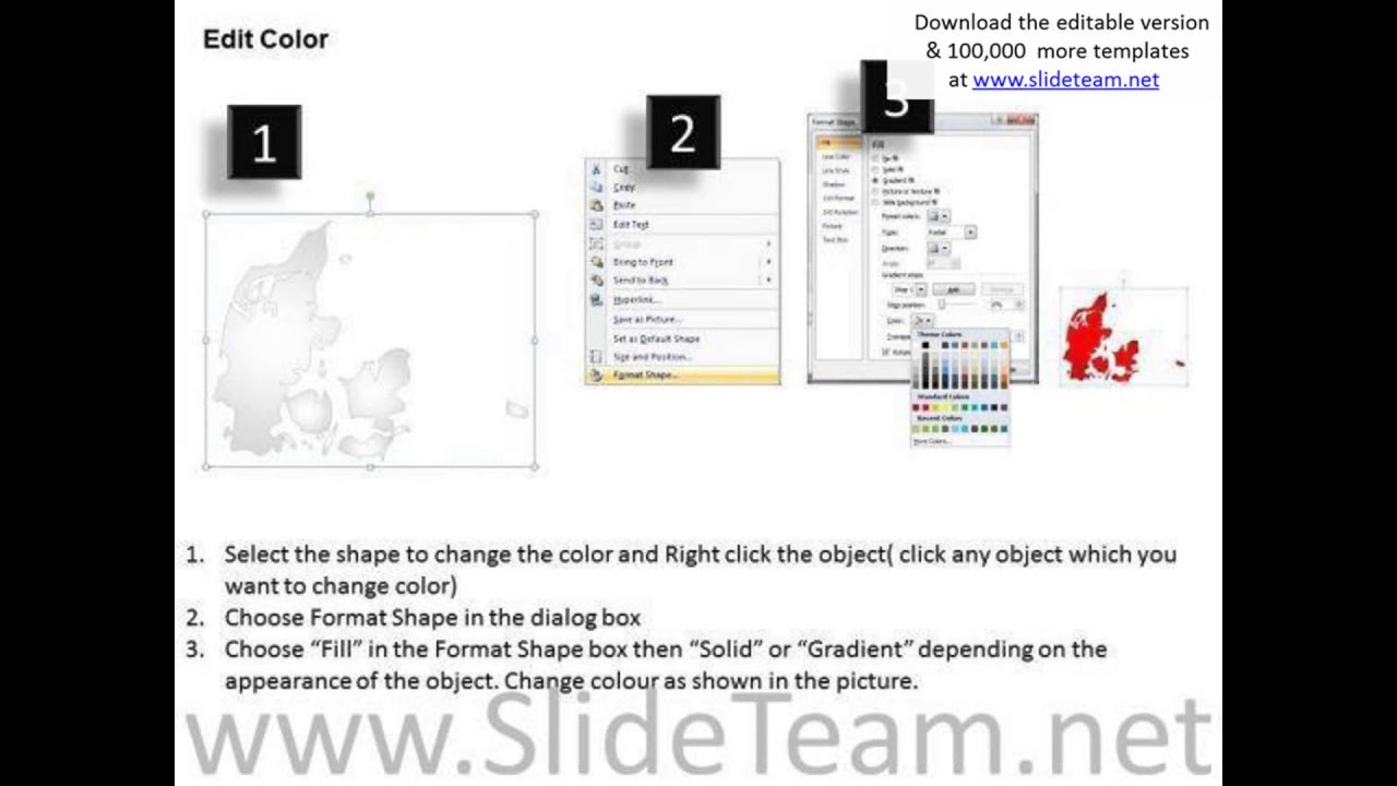 denmark country powerpoint maps pptx