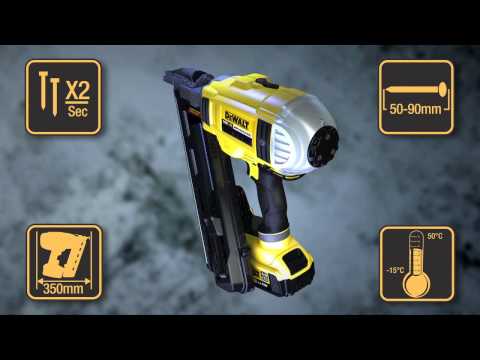 Akumuliatorinė viniakalė DEWALT DCN695P2, 18V, 2x5.0Ah