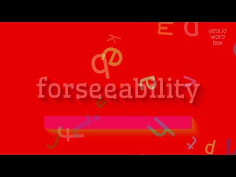 KAKO REĆI PREDVIĐIVOST?  #predvidljivost (HOW TO SAY FORSEEABILITY? #forseeability)