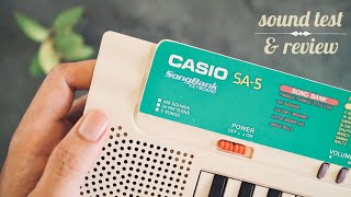 Video thumbnail for mini keyboard CASIO SA-5 (white) Sound Test & Review (Bahasa) by h i m a