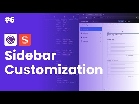 #06 - React Blog Website with Gatsby.js & Sanity.io | Customize Sanity Sidebar