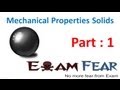 Physics Mechanical Properties of Solids part 1 ...