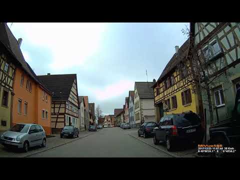 D: Gemeinde Zaisenhausen. Landkreis Karlsruhe. Ortsdurchfahrt. Dezember 2017