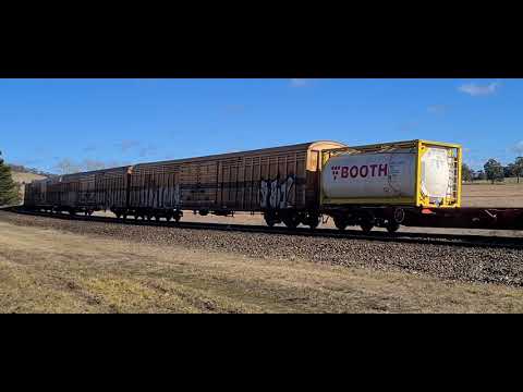 Aurizon L Class Locomotives LZ3120-LZ3119 On 3MB9 at Werai.21-7-2021