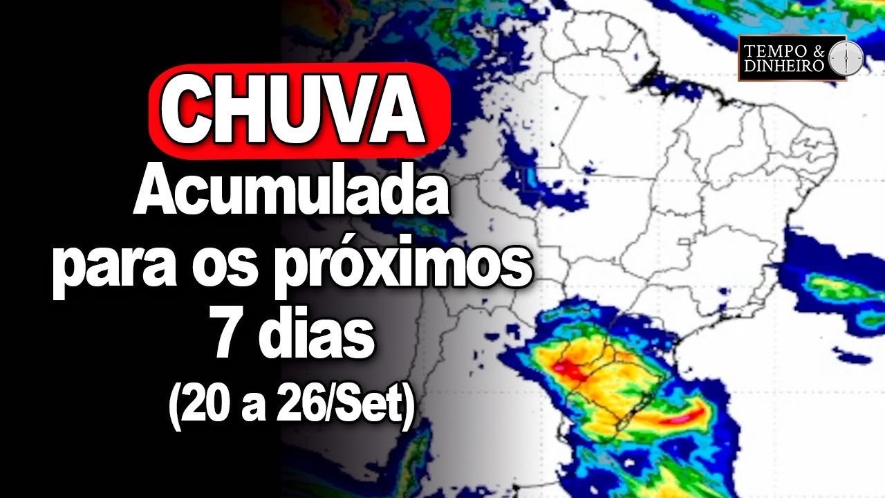 Chuvas começam a se espalhar pelo centro-sul com altos volumes no RS acompanhadas de granizo
