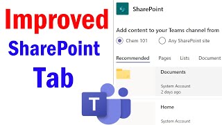 Add a SharePoint page, list, or document library as a tab in Teams | Add SharePoint to Teams Channel