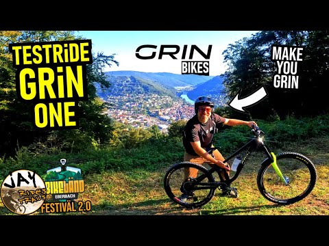 GRIN ONE Enduro-Bike: Jay Checks Stuff / Testride beim Bikeländ Festival Eberbach / Mountainbike MTB