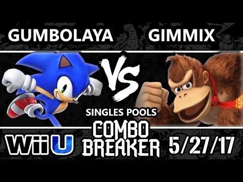 Combo Breaker 2017 Smash 4 - Gumbolaya (Sonic) vs Gimmix (Donkey Kong) - WiiU Tournament