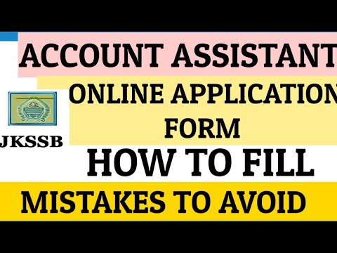 How to Fill JKSSB Account Assistant Form Online | Full Details | How to Prepare JKSSB