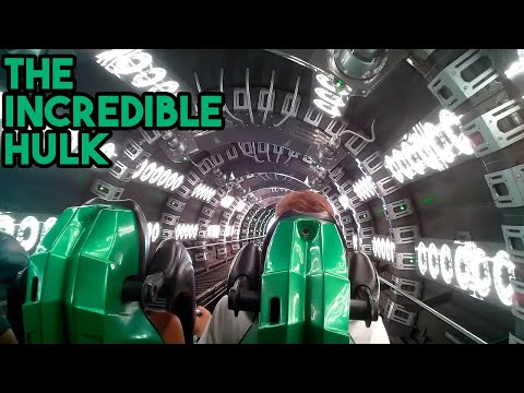 On-ride point of view of Incredible Hulk