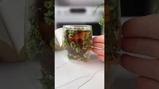 Чашка с ручкой "Сухоцветы" с двойными стенками, бело-зеленая, 250 мл