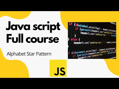 Javascript Tutorial For Beginners Alphabet Star Pattern In Javascript For Interview