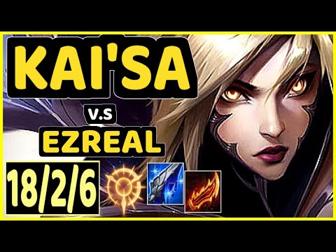 ARIES (KAI'SA) vs EZREAL - 18/2/6 KDA BOTTOM ADC CHALLENGER GAMEPLAY - KR
