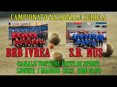 Bocce : Promo Riprese Video Gara  BRB Ivrea - S.B.  Nus Campionato Serie A 2023