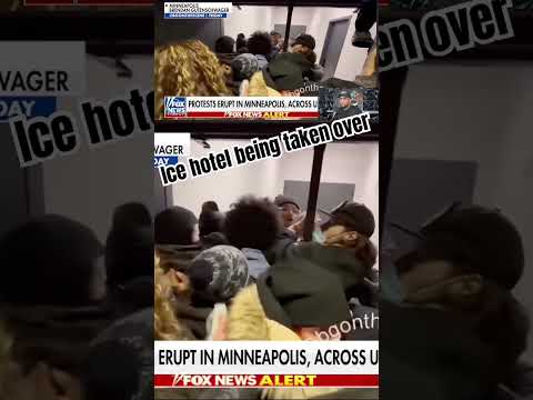 Protesters at the ice agents hotel.. is this ok ?or they going to far?? #tonereacts #news #iceagents