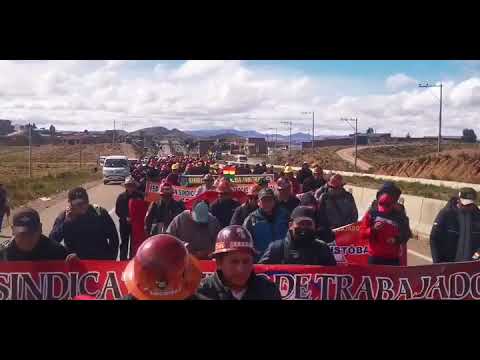La COB inicia marcha desde la localidad Calamarca rumbo a La Paz en rechazo al DS 5503