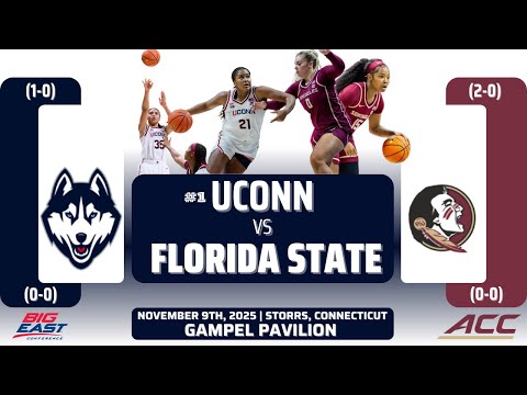 No. 1 UConn vs Florida State | NCAA Women's Basketball | 11.9.25