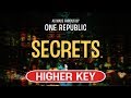 Secrets (Karaoke Higher Key) - One Republic