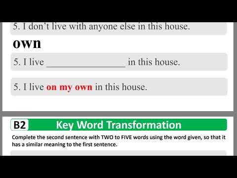 Lesson 3 Key Word Transformation