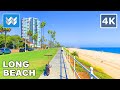 4K Bluff Park To Belmont Pier In Long Beach California USA Scenic Beach Walking Tour