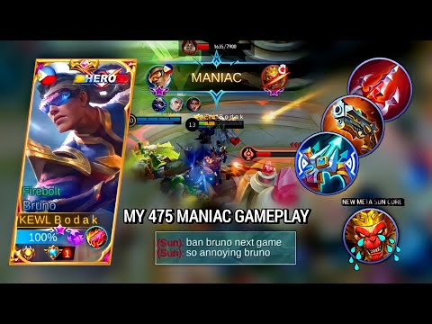 NEW META CORE SUN VS BODAK | BRUNO BEST BUILD AND EMBLEM MLBB - Master Bodak