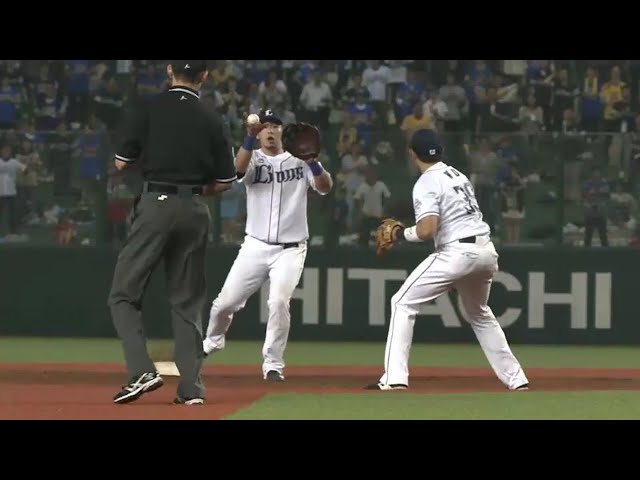【5回表】とっさの判断で!! ライオンズ・浅村 素手で捕球し1塁転送!! 2016/9/23 L-H
