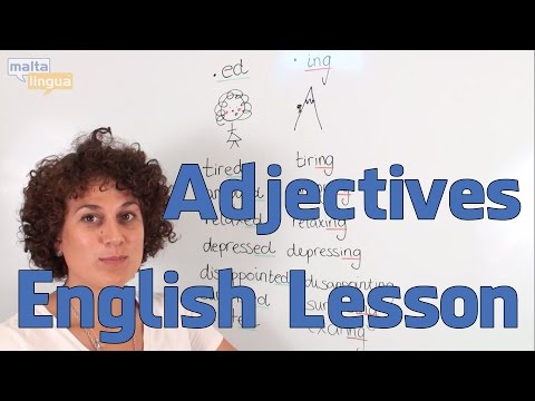Adjectives ed ing English Vocabulary Lesson Pre Intermediate