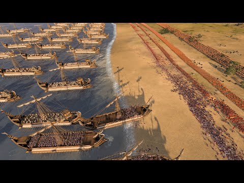 MASSIVE NAVAL LANDING - Total War ROME 2