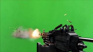 #1 Machine Gun and Grenade on a Green Screen HIGH 