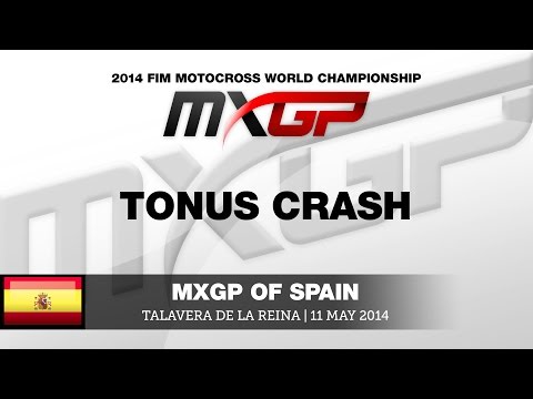 MXGP of Spain 2014 Tonus Arnaud Crash - Motocross