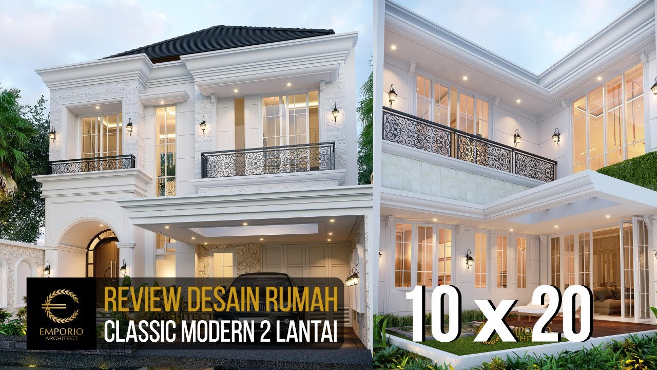 Video 3D Mrs. Suci Classic Modern House 2 Floors Design 