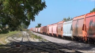 preview picture of video 'Jewell Sub 2! Union Pacific Potash train in Randall, Iowa'