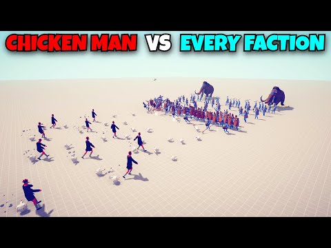 CHICKEN MAN VS EVERY FACTION - Totally Accurate Battle Simulator TABS