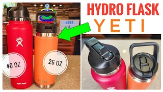 YETI vs Hydro Flask Water Bottle Comparison