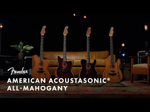 Fender American Acoustasonic Jazzmaster All-Mahogany 2022 - Present - Natural image 7