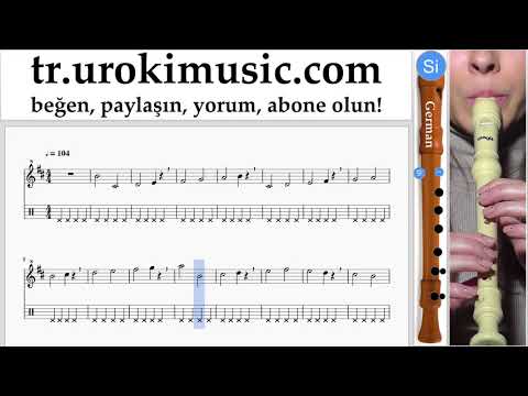 Blok flüt dersleri (G.) Jonas Blue - Mama Notalar Eğitim Bölüm#1 um-i723