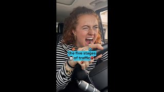The 5 Stages of Traffic 🚗😤 #Waze
