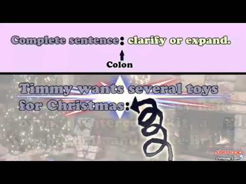 Colon and semicolons