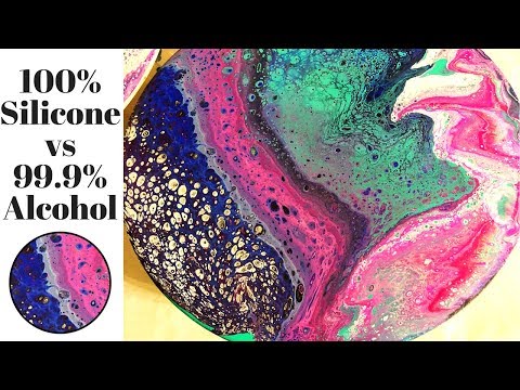 Fluid Art CELLS with 100% Silicone vs 99.9% Alcohol Acrylic Pouring