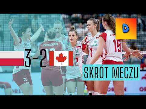 Siatkówka kobiet Polska Kanada 3-2 Liga Narodów  Skrót Meczu 2023