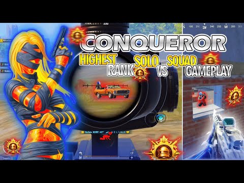 Top 400 😏 Conqueror Rank Full Gameplay Only Solo Vs Squad With Ultimate outfit 😍