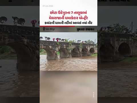 Chhota Udepurના 7 તાલુકામાં મેઘરાજાની ધમાકેદાર એન્ટ્રી! કવાંટની ધામની નદીમાં આવ્યાં નવાં નીર Chhota Udepurના 7 તાલુકામાં મેઘરાજાની ધમાકેદાર એન્ટ્રી! કવાંટની ધામની નદીમાં આવ્યાં નવાં નીર