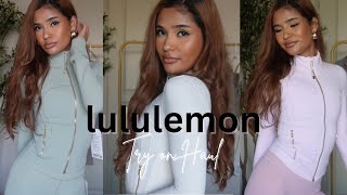 HUGE LULULEMON TRY ON HAUL 🤍 is it WORTH the Hype (Leggings, Defined Jackets, Tops, Sport Bras) 