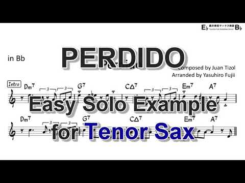 PERDIDO - Easy Solo Example for Tenor Sax
