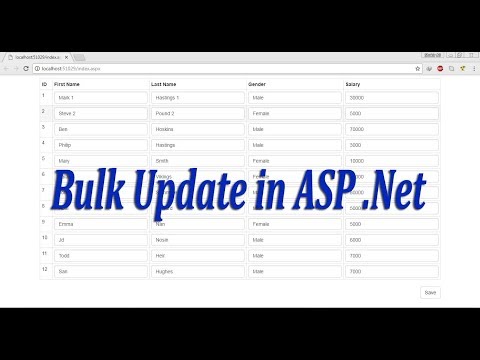 Bulk Update in ASP .Net