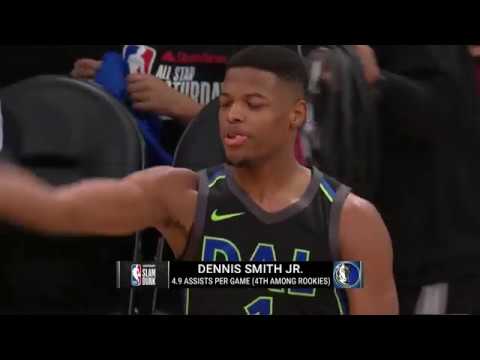 Dennis Smith Jr First Dunk - Slam Dunk Contest | 2018 NBA All-Star Saturday Night February 17 2018