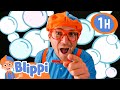 Blippi Plays With Bubbles 1 HOUR OF BLIPPI TOYS Educational Videos For Kids