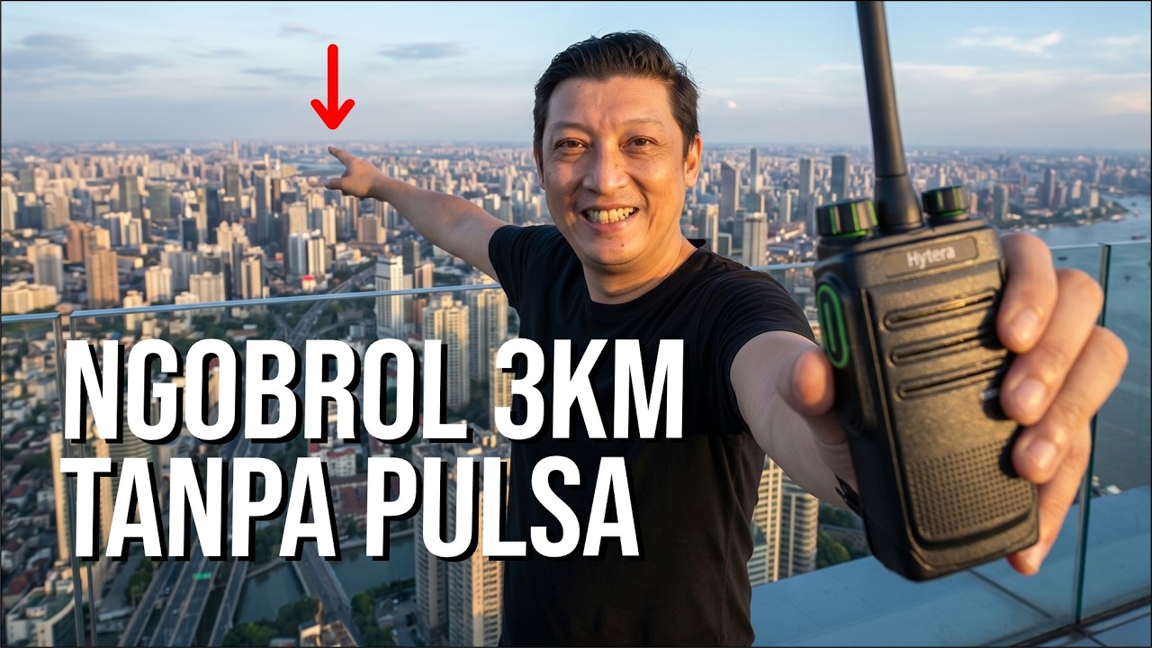 telepon tanpa PULSA, jarak bisa jauh banget !!!1  Ft Hytera Walkite Talkie