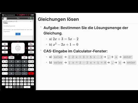 TI-Nspire CX II-T CAS - Gleichungen lösen