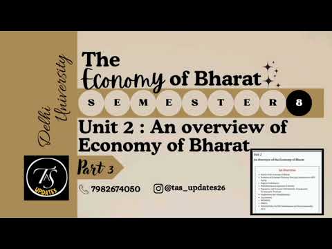 Unit 4 Services external Sectors l Part 2 l The Economy of Bharat l Semester 8 l Delhi University